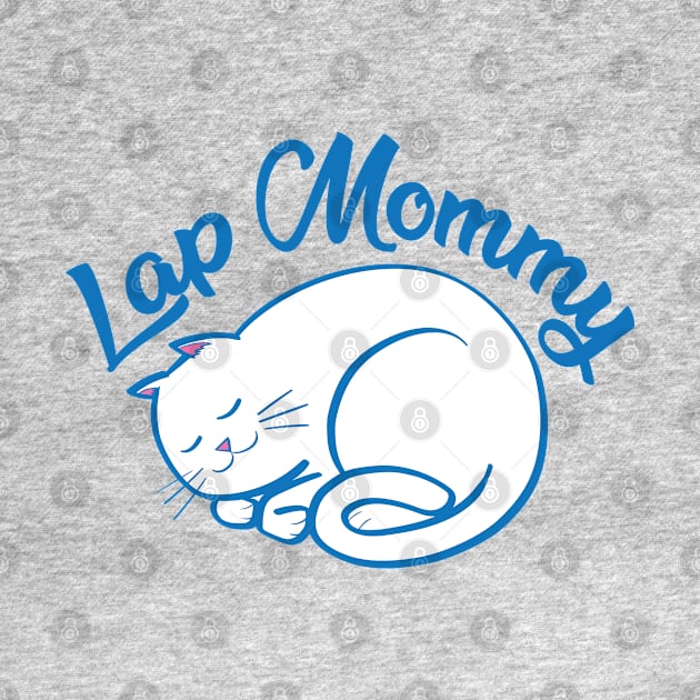 Lap Mommy (white cat) by mcillustrator